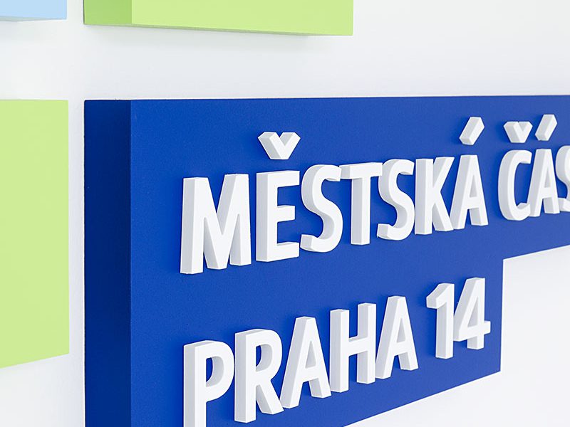 Výroba 3D polystyrenové logo na zeď a stěnu - reklamix Praha Karlín